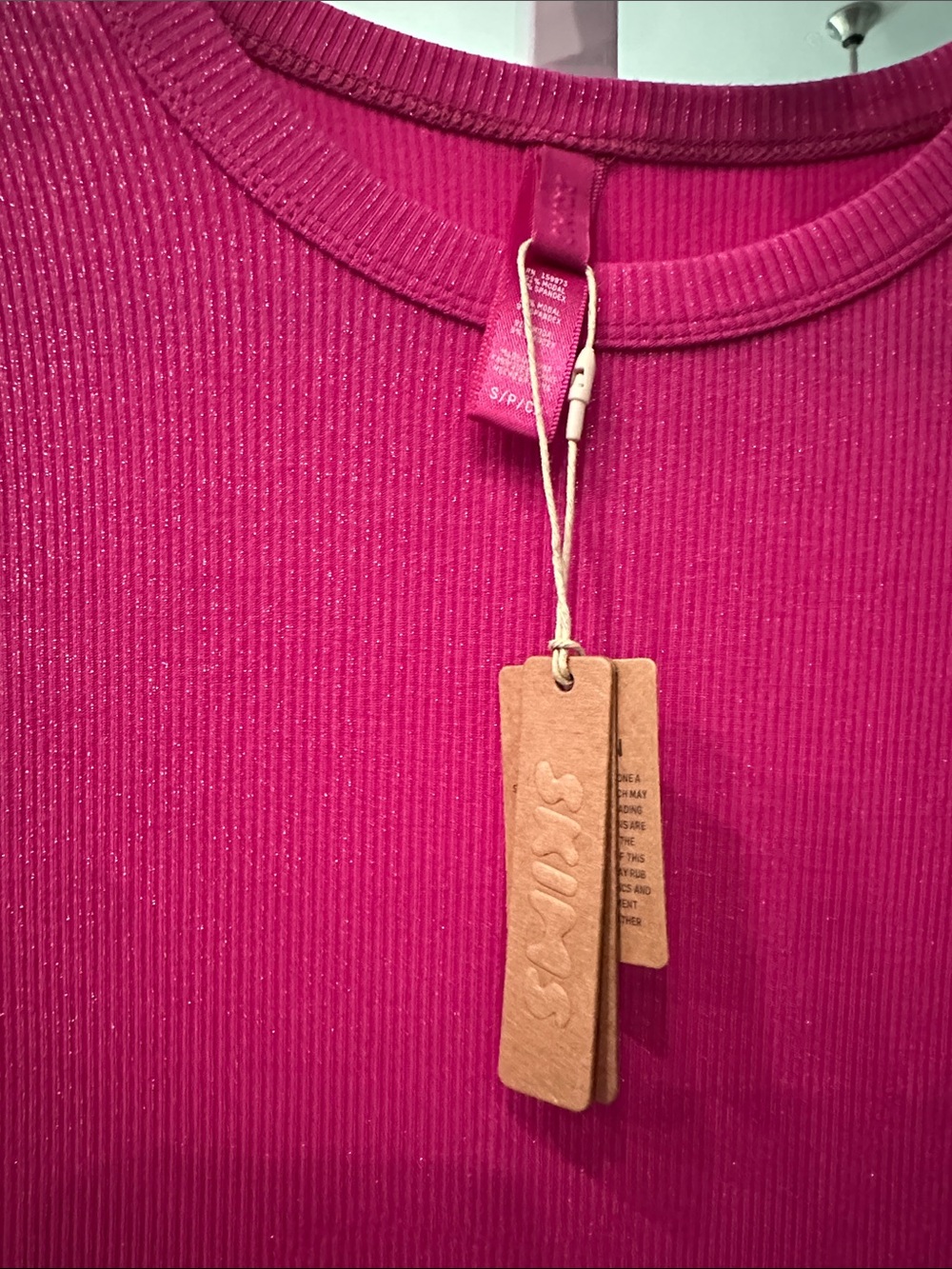 SKIMS Hot Pink Long-Sleeve Maxi Dress - Picture 2 of 3